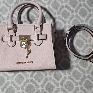 Michael Kors Pink Satchel with Gold Accents